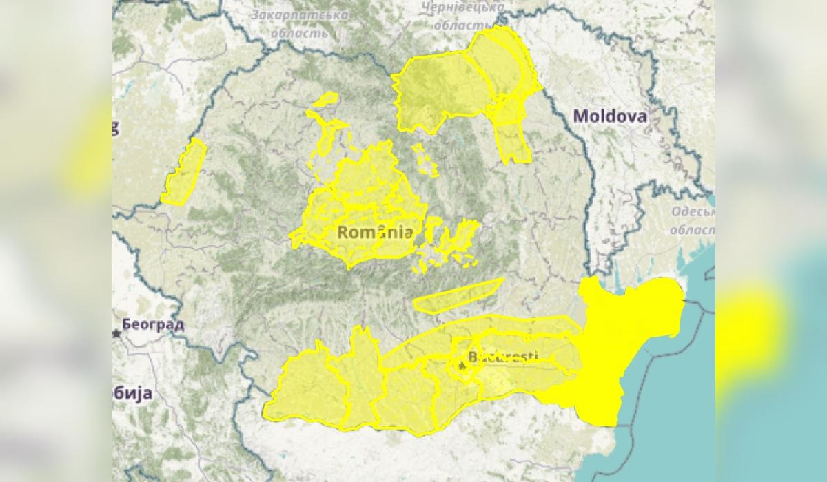 Cod galben de ceaţă în mai multe zone din ţară Judeţele unde vizibilitatea va fi redusă sub 50 de metri