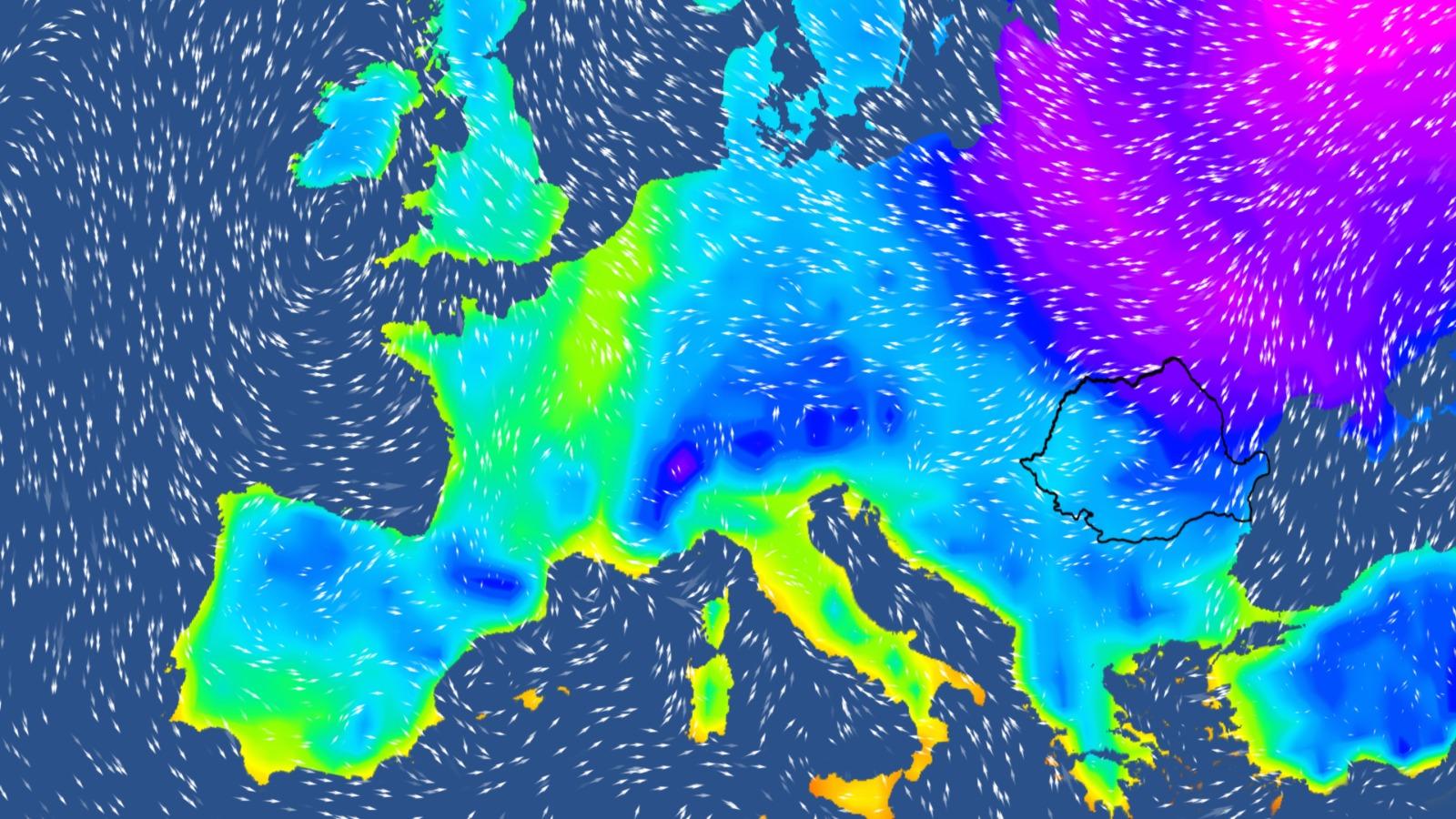 România intră din nou sub un val de aer siberian: dimineţi şi nopţi geroase. Prognoza meteo pentru 4 săptămâni