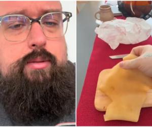 Reacţia unui american care mânâncă pentru prima dată şorici: "Românii ştiu ce fac"