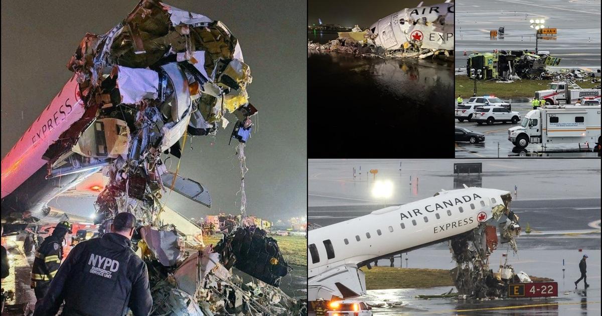 Poza pentru articolul O stewardesă a fost găsită în viaţă, pe scaun, în faţa avionului, după coliziunea de pe LaGuardia