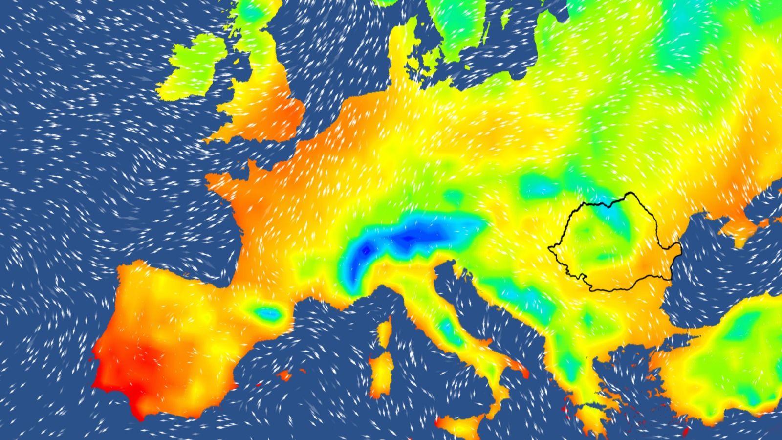 Un nou ciclon aduce de joi ploi, vânt, lapoviță și ninsori la munte. Cum va fi vremea de Florii și Paște