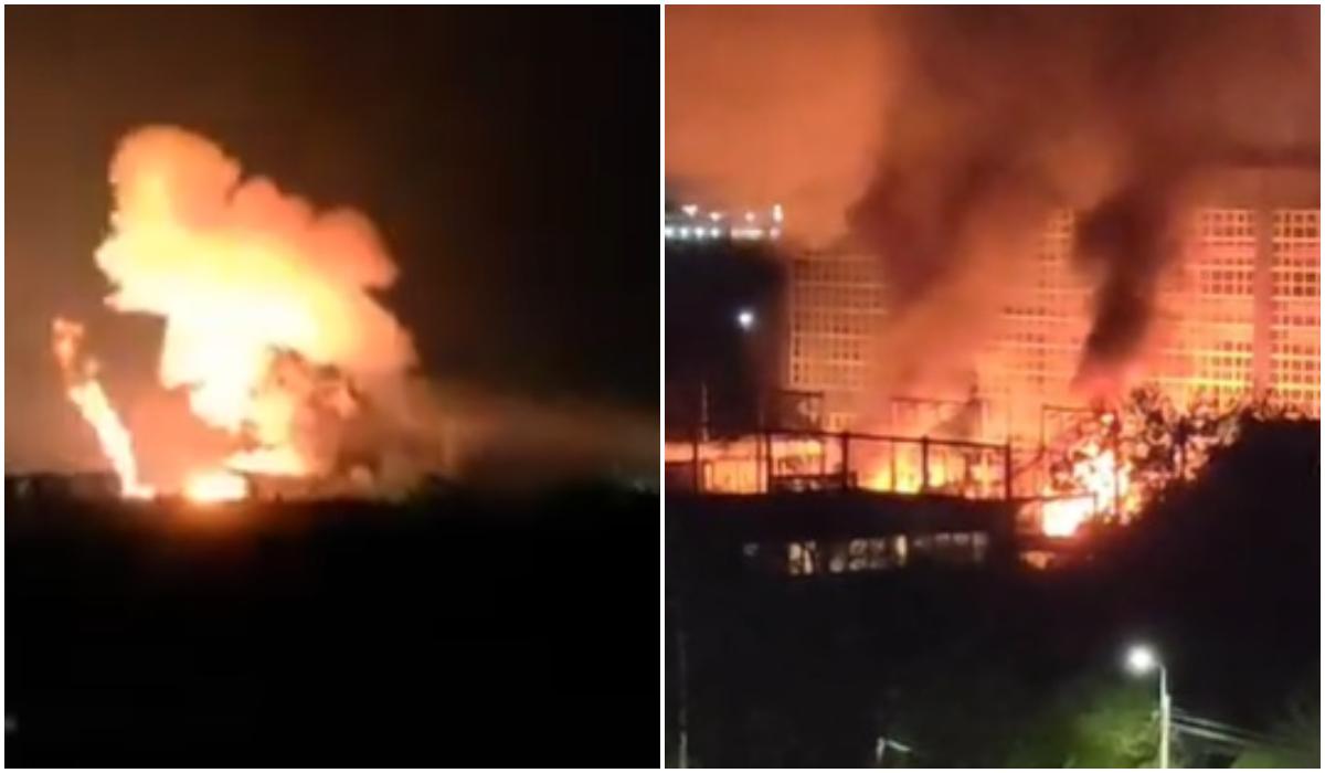 Momentul exploziei de la CET Vest Bucureşti. Cauza incendiului. Martor: "Deci a bubuit, a sărit în aer"