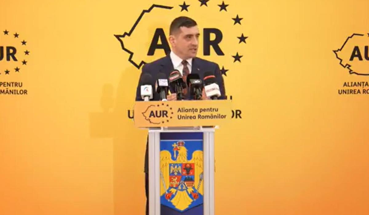 George Simion, după anunțarea moțiunii de cenzură PSD - AUR: "Votul în Parlament, pe 5 mai"