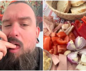 Reacţia unui tiktoker american la micul dejun românesc. Parizer, tobă şi salată de vinete: De asta m-am mutat