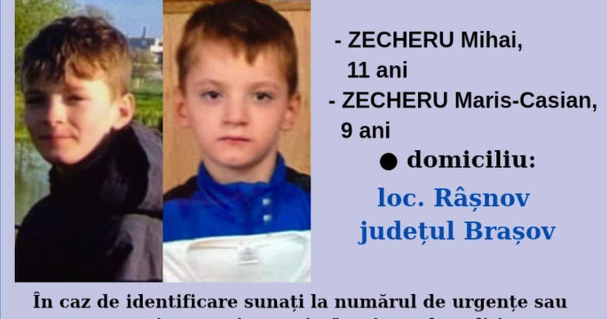 Poza pentru articolul Maris şi Mihai, doi frăţiori de 9 şi 11 ani, dispăruţi de acasă din Râşnov