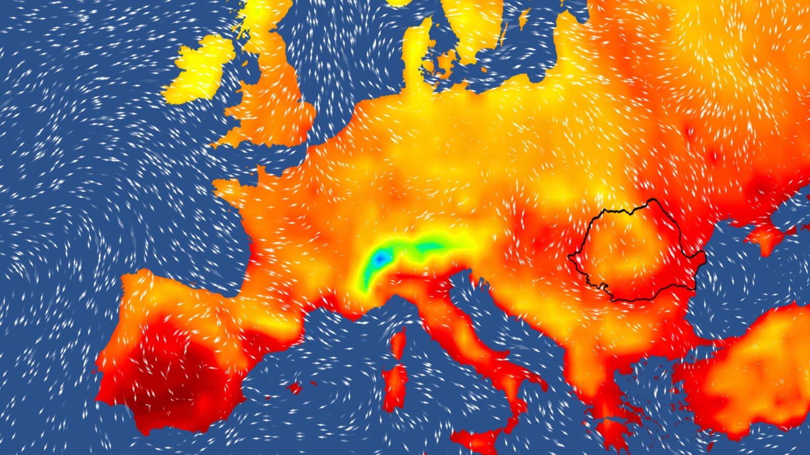 Averse aproape zilnic și temperaturi oscilante în următoarele două săptămâni
