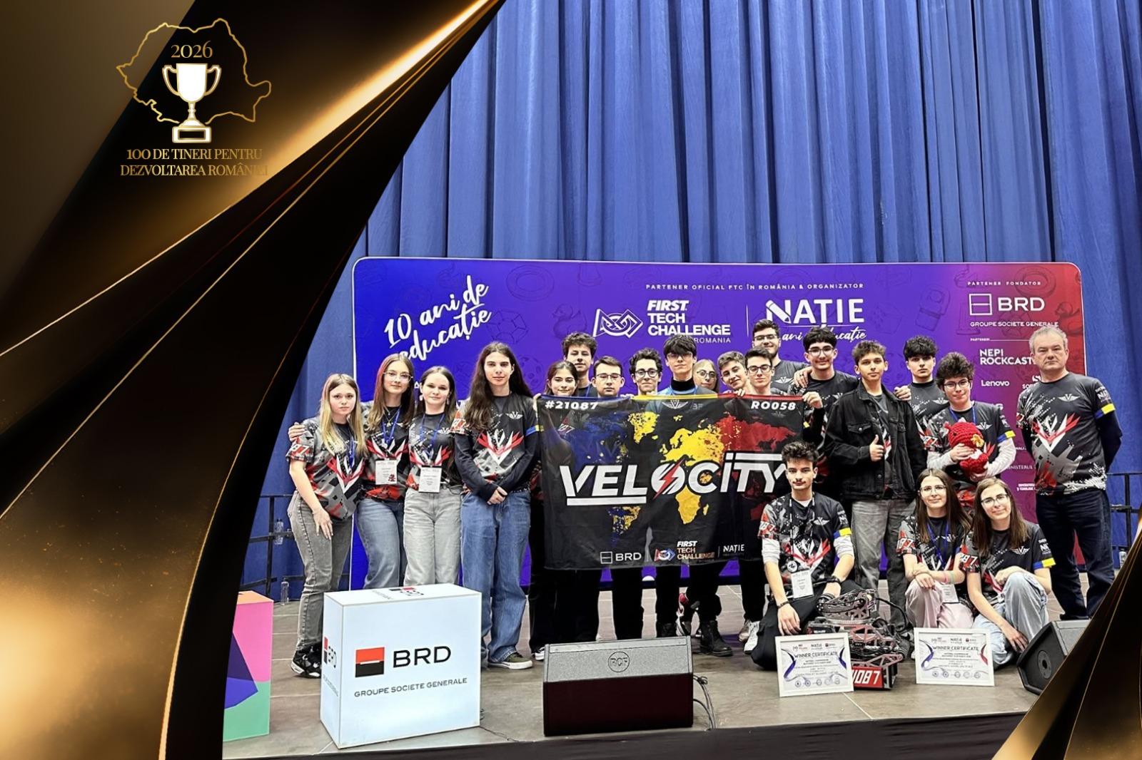 Campioana mondială la robotică din SUA, „Velocity”, în campania „100 de tineri pentru dezvoltarea României”