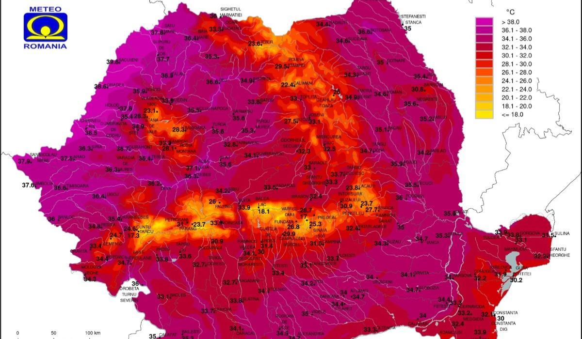 28 iunie 2026, cea mai călduroasă zi din istorie, în România. Au fost înregistrate 84 de recorduri