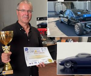 Un inventator din Vaslui spune că a creat maşina viitorului: prinde 300 km/h şi "imită mersul pe jos"