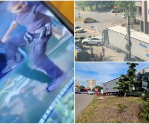 Şoferul de TIR care a lovit 8 maşini ar fi avut o criză diabetică. Poliţiştii locali l-au tratat cu o bătaie