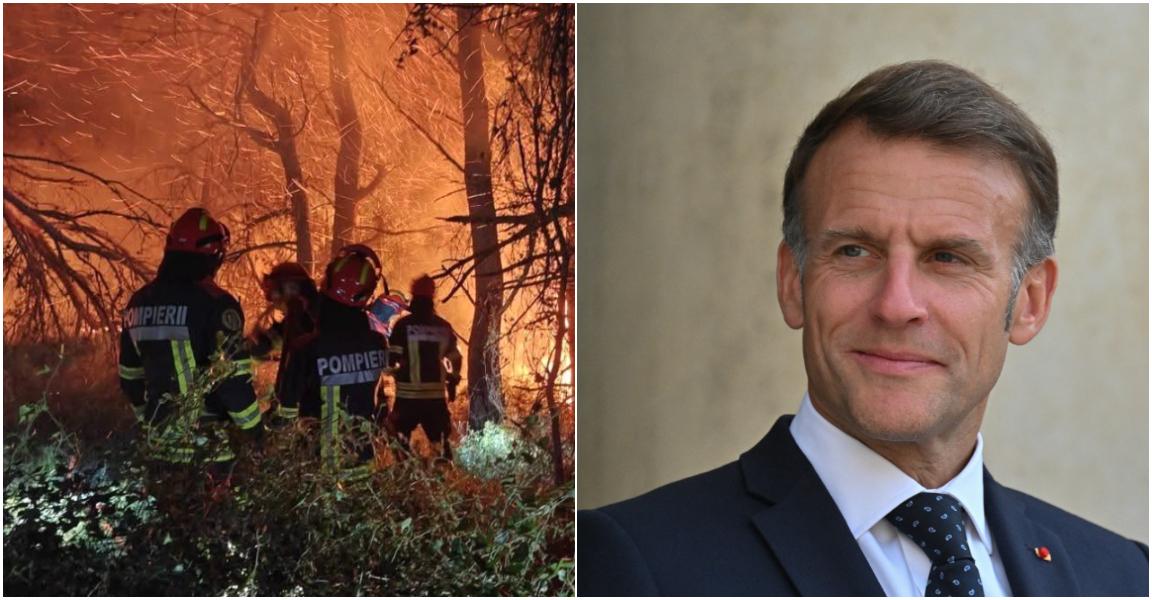 Macron mulțumește României pentru sprijinul acordat în lupta cu incendiile din Franța