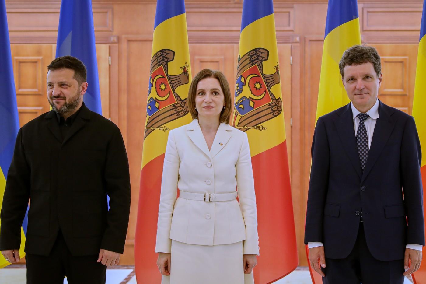 Nicușor Dan, alături de Maia Sandu și Zelenski: România susține parcursul european al celor două țări