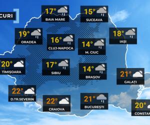 Vremea de mâine 23 septembrie. Frigul pune stăpânire pe România. 12 grade în timpul zilei și lapoviță la munte