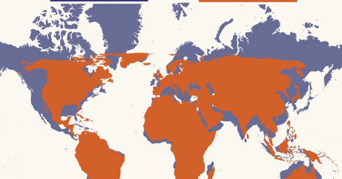 Poza pentru articolul ONU a schimbat harta lumii, pentru o reprezentare fidelă a realităţii. SUA au fost micşorate