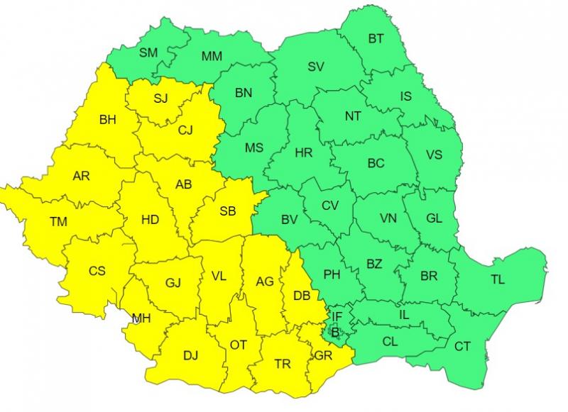 Alertă de inundații în România. Râuri din 17 județe, sub avertizări cod ...