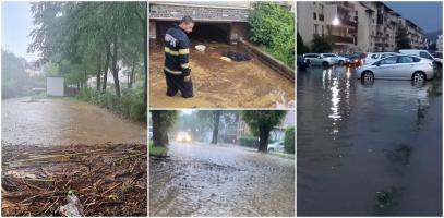 Imaginile dezastrului în România, după codul portocaliu de vreme extremă. Vijelii și ploi de câteva minute au făcut prăpăd în țară