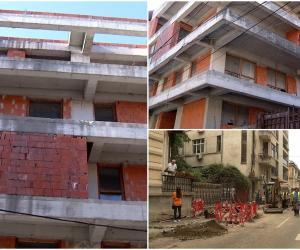 A început demolarea unui celebru bloc din Bucureşti, construit ilegal: Bucăţică cu bucăţică