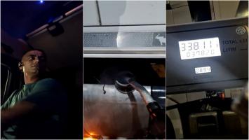 Cum a primit un şofer aer în loc de motorină la o benzinărie din Argeș. ”Am băgat deja 300 de litri de aer. Furt calificat”. VIDEO