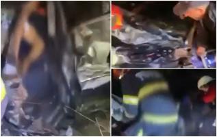 Accident dramatic în Maramureş: Două maşini s-au ciocnit violent, iar una dintre ele a ajuns în şanţ. Unul din şoferi este în stare gravă