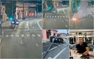 Momentul accidentului din Cluj, în care Bogdan şi-a pierdut viaţa, surprins de camere. BMW-ul în care se afla tânărul s-a despicat pur şi simplu în două