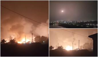 Panică într-un oraş din Coreea de Sud, după ce o rachetă s-a prăbușit și a provocat un incendiu puternic