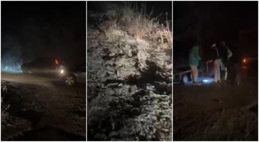 Mașini distruse din cauza ploii înghețate, pe un drum din Vaslui. Avertismentul polițiștilor de la rutieră