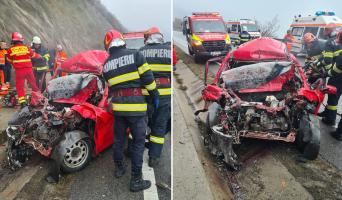 Accident cu doi morți în Drobeta-Turnu Severin. O mașină s-a izbit puternic de un camion