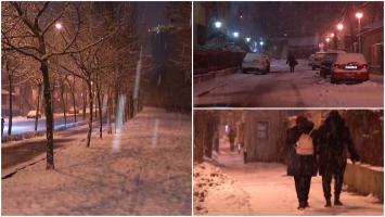 Zăpada a acoperit din nou Capitala. Carosabilul și trotuarele au devenit adevărate patinoare la primele ore ale dimineţii