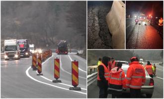 Fisuri în asfalt, pe Valea Oltului, la o săptămână după ce drumul s-a surpat în aceeași zonă. Trafic restricționat pe sensul pe sensul Vâlcea - Sibiu