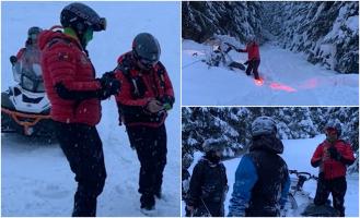 Doi turişti şi-au riscat viaţa, după ce au plecat să schieze în afara pârtiei şi s-au rătăcit, la Voineasa. Zăpada măsura un metru și jumătate