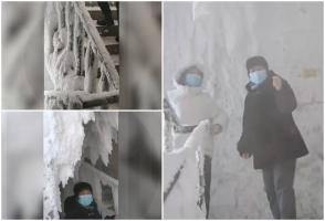 Un bloc din China s-a transformat în "congelator", după ce un locatar a uitat ușa deschisă la minus 40 de grade Celsius