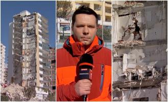 Corespondență Observator din Turcia. Imagini dramatice din Adana, un bloc cu 13 etaje s-a prăbușit pe jumătate