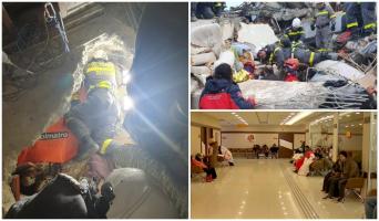 Salvatorii români din Turcia au recuperat 4 oameni, dar spitalele nu mai fac faţă. Un nou cutremur s-a produs chiar în timp ce scoteau un copil