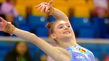 Sabrina Voinea, noua stea a gimnasticii româneşti. A câştigat două medalii de aur la Doha şi a fost lăudată de Nadia Comăneci