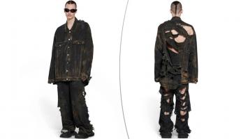 Noua colecţie Balenciaga: haine "murdare" şi găurite. Suma uriaşă la care ajunge o ţinută completă