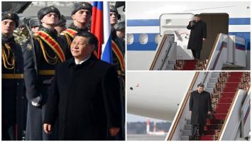Xi Jinping, primit cu onoruri militare la Moscova. Discută azi informal cu Putin şi despre un plan de pace în Ucraina. Ruşii: Occidentul se teme