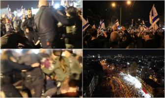 Protestele din Israel, din ce în ce mai violente. Confruntări între manifestanți și militanţii unui partid religios de dreapta care susţine proiectele legilor justitiei