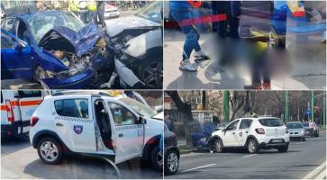 Prăpăd pe o șosea din Brașov. Un bărbat a murit și alte cinci persoane au fost rănite, după ce două mașini s-au izbit puternic