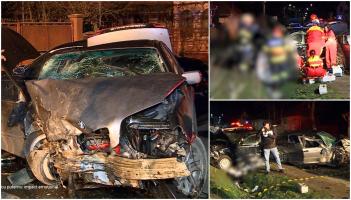 "Uitaţi, câte sticle au căzut jos!" Accident mortal cu trei tineri beți, pe un drum din Mureș. Un băiat a fost aruncat de pe banchetă prin geamul BMW-ului