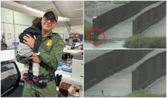 Imagini cutremurătoare la graniţa Mexic - SUA. Un bebeluş de un an, abandonat de un bărbat, este salvat de vameşii americani