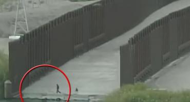 Momentul tulburător când un bărbat abandonează un copil la graniţa dintre Statele Unite şi Mexic