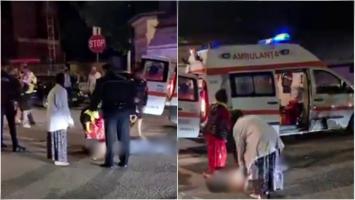 Petrecere încheiată la spital. Un tânăr a intrat intenționat cu mașina în prietenii săi, după ce i-au luat la bătaie tatăl. Patru persoane au fost rănite