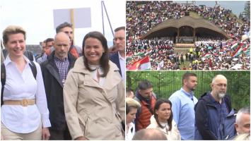 Preşedinta Ungariei a publicat mesaje despre cum Transilvania a aparţinut Budapestei, după vizita în România. Kelemen Hunor, Tanczos Barna şi Eduard Novak, alături de ea
