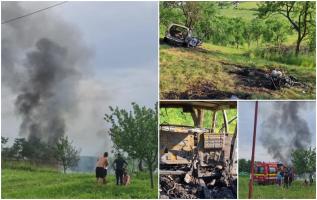 Bărbat din Zalău cuprins de flăcări, după ce a încercat să scoată din maşină generatorul pe benzină