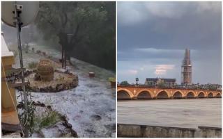 Franţa, lovită de furtuni violente. Mai multe locuinţe au fost inundate, iar un tramvai a luat foc după ce a fost lovit de fulger