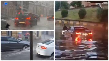 România, lovită de vremea rea. Zonele în care ploile torenţiale au făcut prăpăd şi au inundat şoselele
