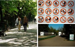 Reguli stupide în parcurile din Bucureşti: nu ai voie să păşunezi sau să prinzi veveriţe cu plasa de fluturi