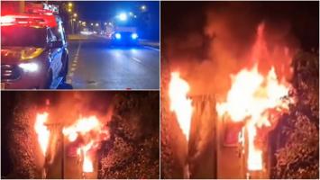 Cabina unui paznic din Timișoara s-a făcut scrum, după ce a izbucnit în flăcări. Din fericire, nimeni nu se afla în gheretă