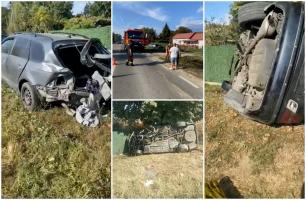 Dramă cumplită pentru o familie din Argeş: Doi fraţi s-au răsturnat cu maşina pe marginea şoselei, în Merişani. Şoferul de 21 a murit pe loc