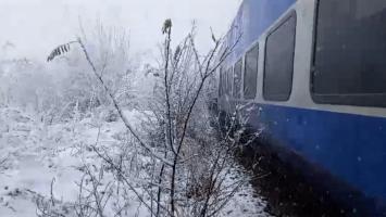 Iarna aprigă a dat peste cap traficul feroviar. În Capitală, trenurile au ajuns chiar şi cu 400 de minute întârziere